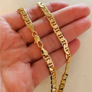 Men's Chain Mariner Link Gold Filled Necklace